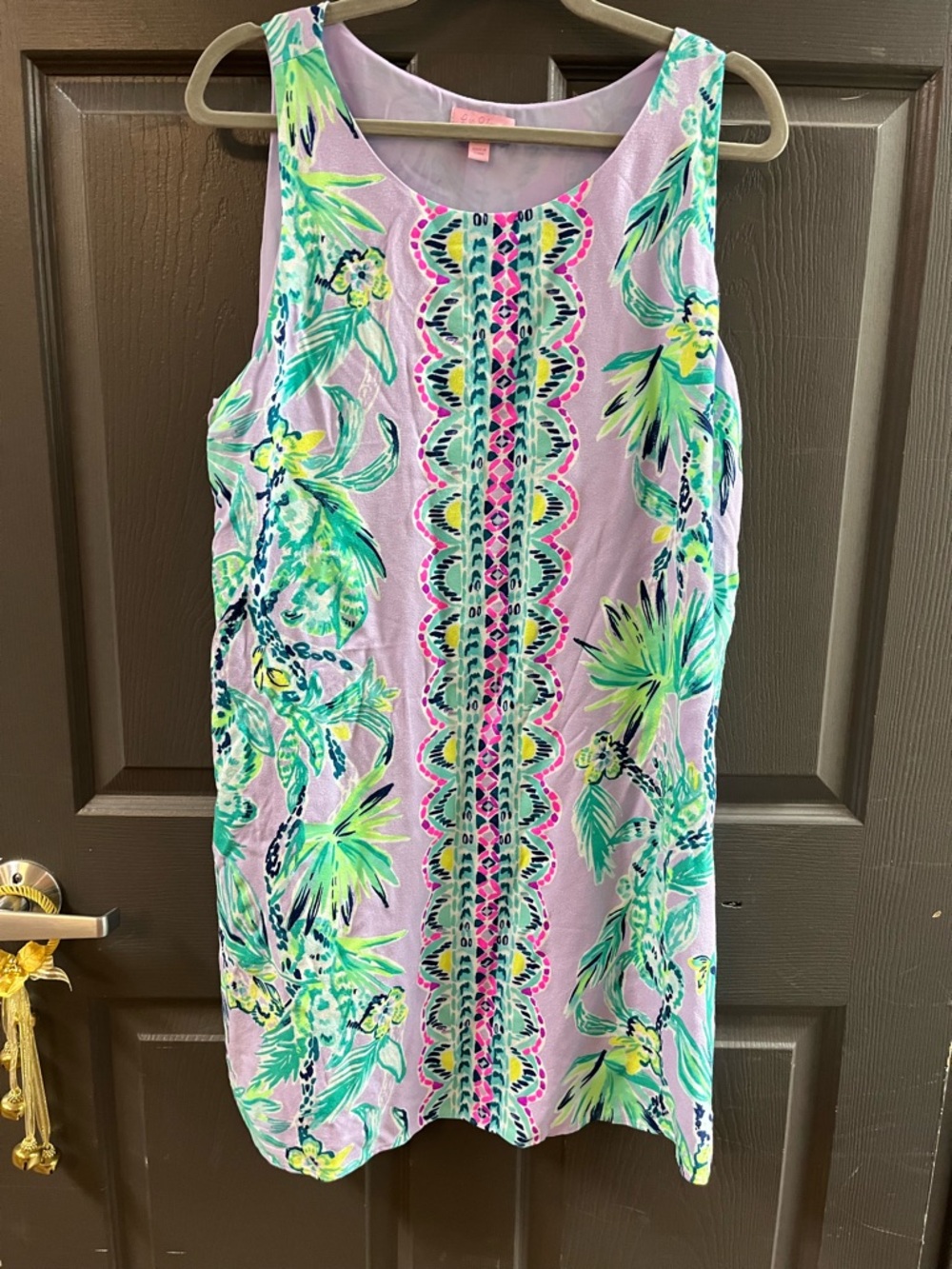 Lilly Pulitzer Lavender, Green & Pink Printed Top